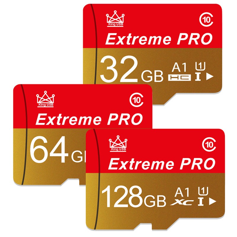 Cartão de Memória de Alta Resistência para Vigilância por Vídeo Cartão TF 256GB 128GB 64GB 32GB Mini Cartão SD Velocidade Máxima de até 100MB/s Cartão Flash para Celular
