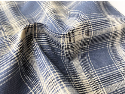 2025 Summer New American Retro Short Sleeve Lapel Plaid Cargo Shirt Men's Simple 100% Cotton Washed Single Pocket Casual Blouses