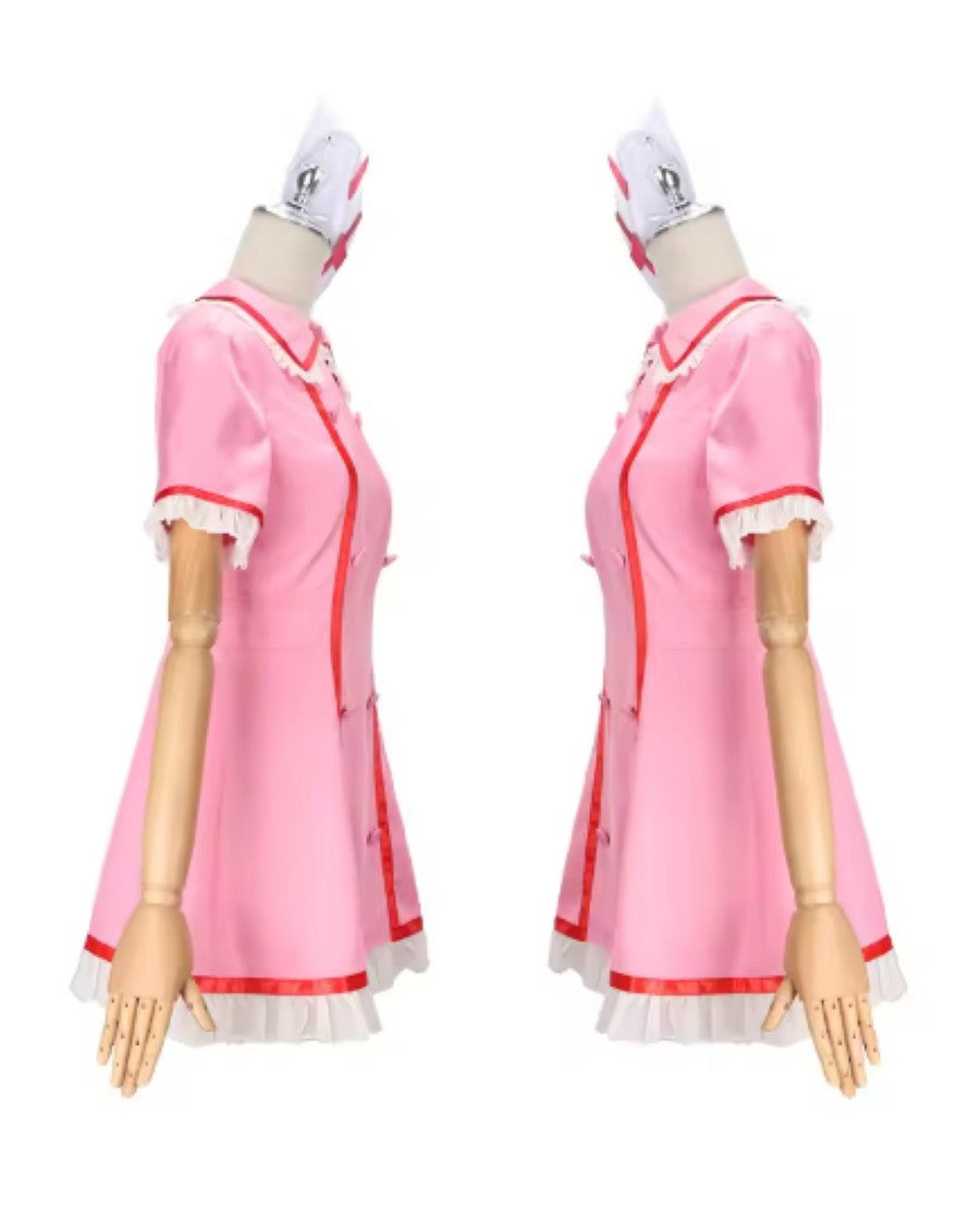 Virtual anchor Kasane Teto, doctor role-playing costume set, pink nurse uniform, Halloween party, virtual singer costume
