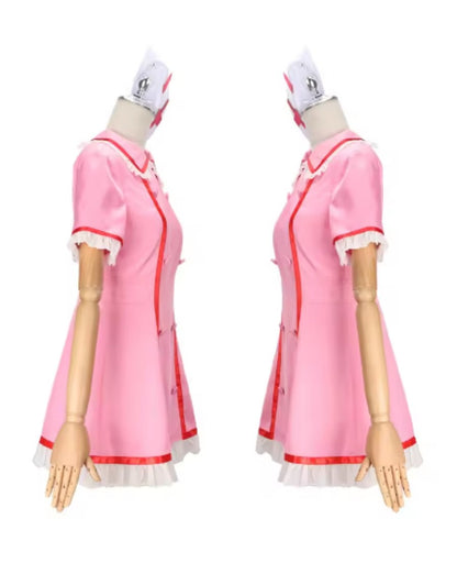 Virtual anchor Kasane Teto, doctor role-playing costume set, pink nurse uniform, Halloween party, virtual singer costume