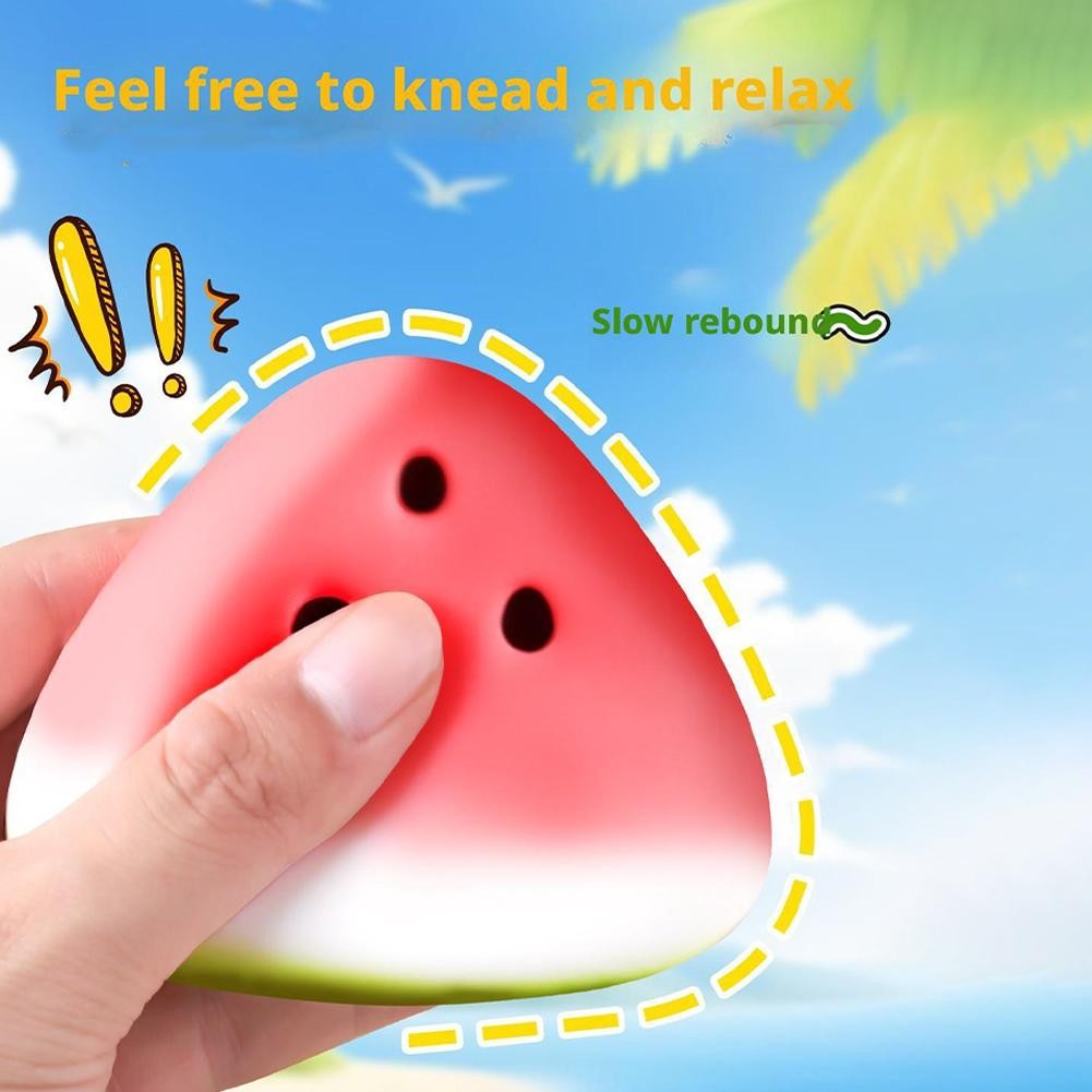 2026 New Squishy Watermelon Fidget Toy Stress Reliever Funny Pressure Reducer Prop Anti-Stress Slow Rising Fruit Pinch Squeeze