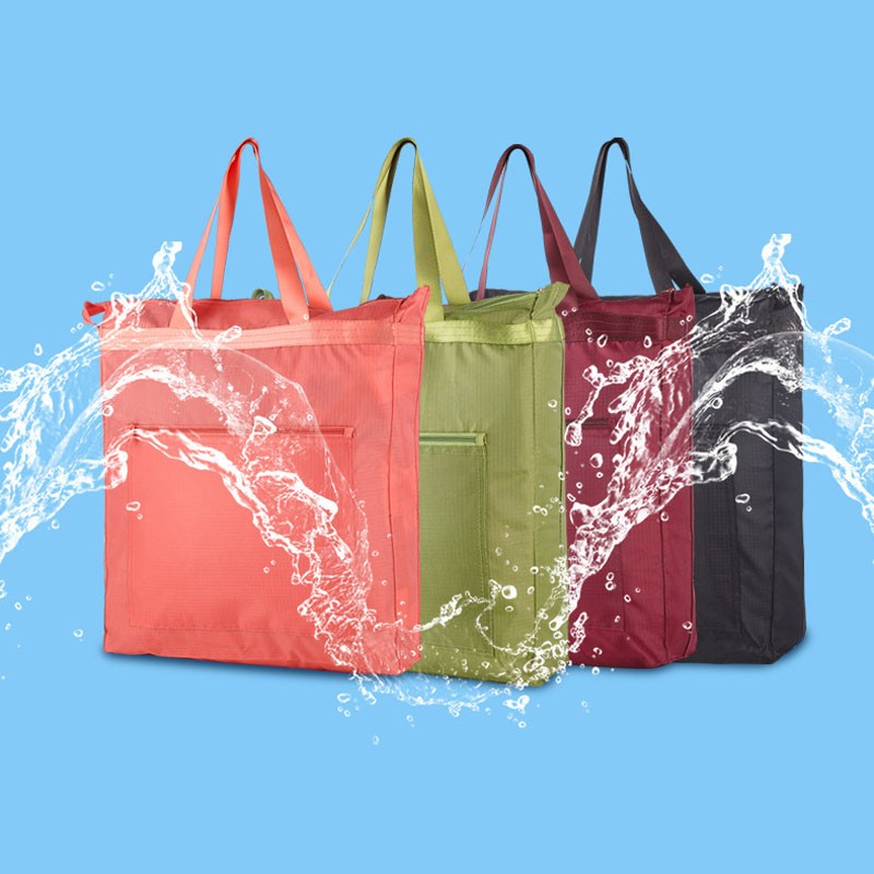 Large Capacity Waterproof Oxford Cloth Reusable Foldable Shopping Bag Tote Bag Shoulder Bag Washable Shopper Storage Bag Handbag