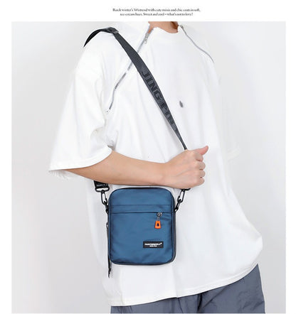Simple Mini Men Crossbody Bag For Phone Side Bag Casual Waterproof PU Leather Shoulder Bag Business Small Messenger Sling Bags
