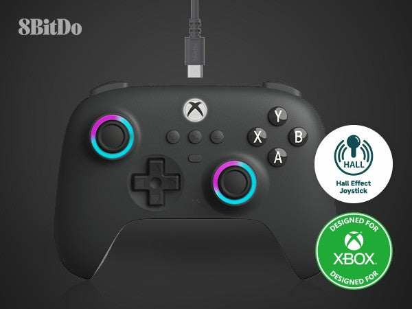 8BitDo Ultimate C Wired Controller with Hall Effect Joysticks?USB Gamepad for Xbox Series X?Series S, Xbox One, and PC Windows.
