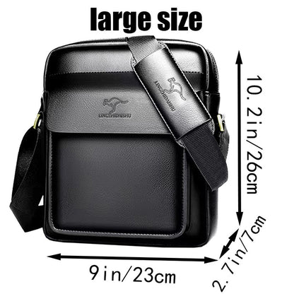 Men's shoulder bag, essential for business work, comes in large and small designs, simple crossbody bag