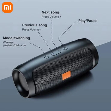 Xiaomi Portable Dual Bluetooth Speaker Stereo Outdoor Playback Fm Voice Broadcasting Portable Subwoofer 50 Wireless Speaker