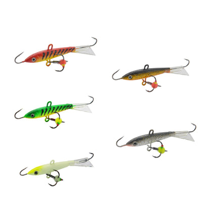 Iscas de Pesca no Gelo com Asas Glide Tail Jigging Vertical para Robalo, Perca, Walleye, Lúcio e Peixe-Sol