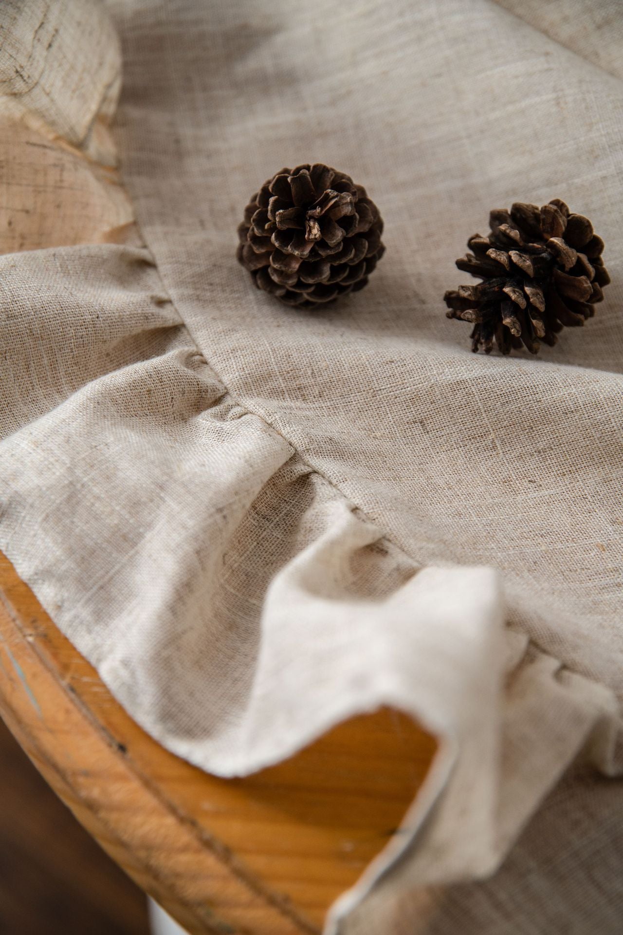 French Round Tablecloth Household Circular Table Cover Linen Cotton Tablecloth with Tassels Home Party Wedding Kitchen Decor