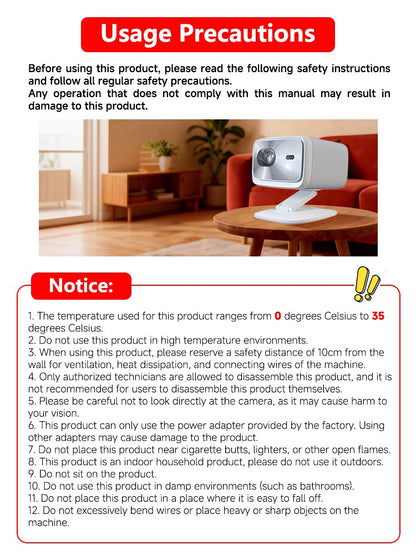 Projetor Lenovo Xiaoxin 100P Original 1140 ANSI Foco Automático Wifi6 Home Theater Inteligente 360 PTZ Suporte Projetor Portátil 4K HD