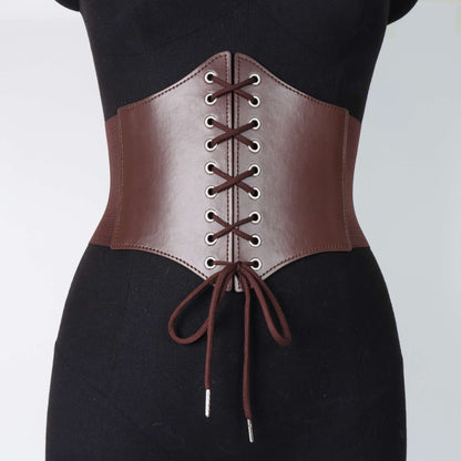 Medieval Wide Leather Armor Belt Steampunk Waist Costume Accessory Women Men Viking Knight Antique Waistband For Larp Cosplay