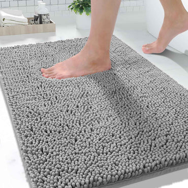 Bathroom Rugs Absorbent Machine Washable Non Slip Chenille Bath Mats Quick Dry Bathmat for Bath Shower Bedroom Door Mat