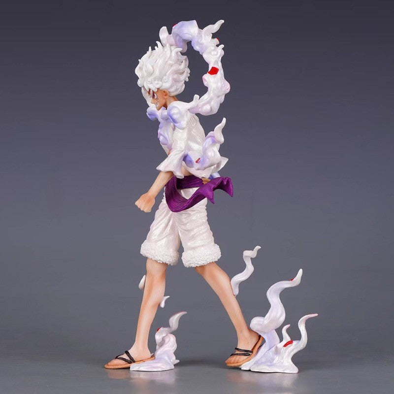 23cm One Piece Anime Zook Nica Monkey Luffy Gear 5 Action Figure PVC Statue Model Toy Gift Desktop Ornament