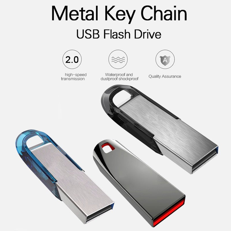 Pen Drive USB de Metal 32GB 64GB 128GB Alta Velocidade 8G 16G Disco U Pendrive Dispositivo USB USB2.0 Pen Drive Memory Stick