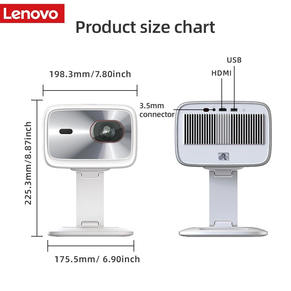 Lenovo Xiaoxin 100P Projector 1140ANSI Ultra HD LED Video Movie Home Theater Outdoor Portable Beam Projector PK hy300 Proyector