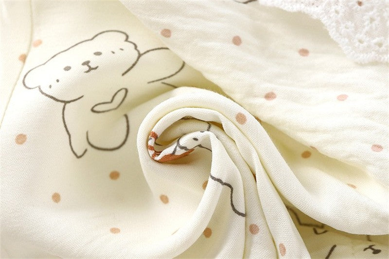 Kids Home Clothes 2Pcs Set Baby Loose Pajamas Fashion Girl Lace Floral Print Sleepwear Children Air Conditioner Long Sleeve Pant