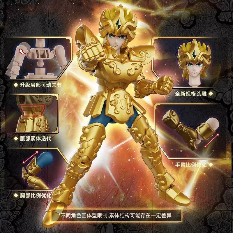 Pronta Entrega Saint Seiya VERSÃO GALAXY 03 Athena Aldebaran Máscara da Morte Aiolia Mu de Áries Modelo Montado Brinquedos Cavaleiro de Ouro