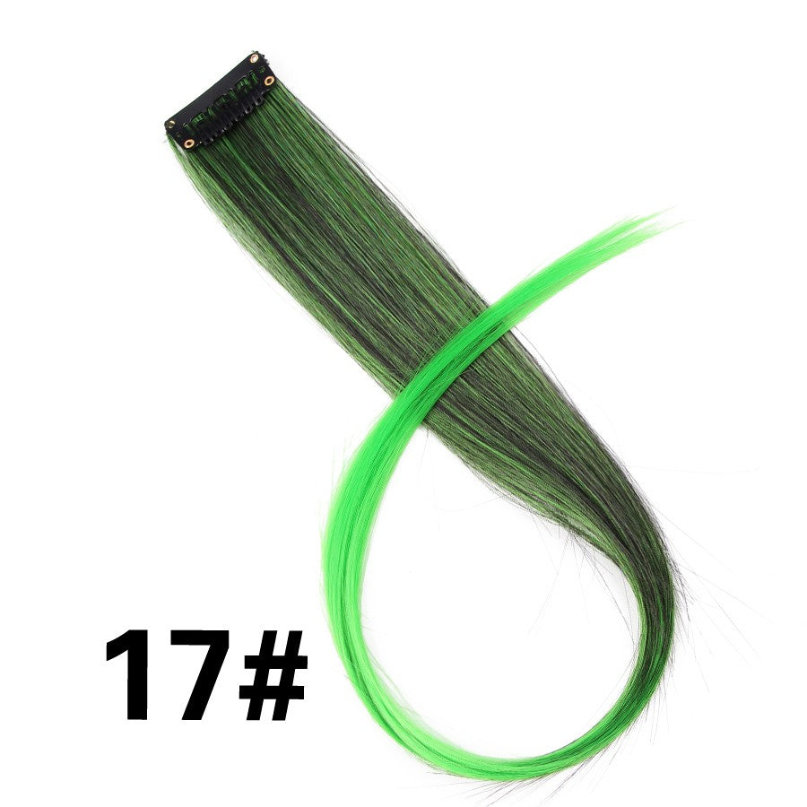 Alileader Aplique de Cabelo Extensão com Clip 57 Cores Ombre Liso Extensão de Cabelo com Clip em Apliques Peças de Cabelo de Fibra de Alta Temperatura