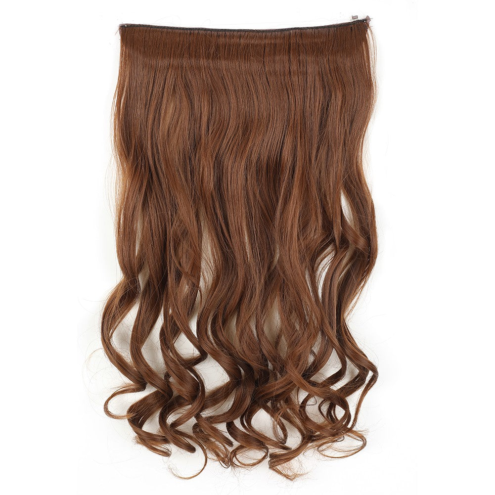 Fio Invisível em Apliques de Cabelo Sintético Ondulado 2 Presilhas em Apliques de Cabelo 45cm Fio de Nylon Peça de Cabelo Sintético para Mulheres