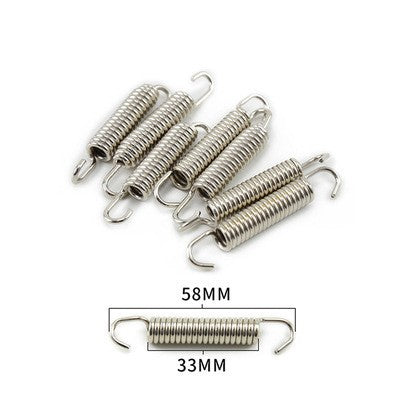slip-on 2PC Universal Motorcycle Exhaust Spring Hooks Stainless Steel Exhaust Front Middle Link Pipe Rotatable Metal Springs