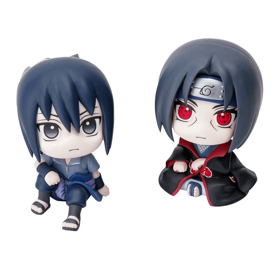 Boneco Hot 10cm Naruto Anime Uzumaki Naruto Kakashi Uchiha Sasuke Itachi Bonecos Fofos Q Figuras de Ação Modelo