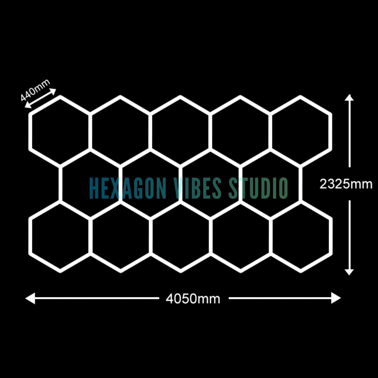 Garage Hexagon LED Light 50000H 6500K Ultra Bright for Home Gym Barbershop Car Detailing Bar Basement Workshop Ceiling Lighting