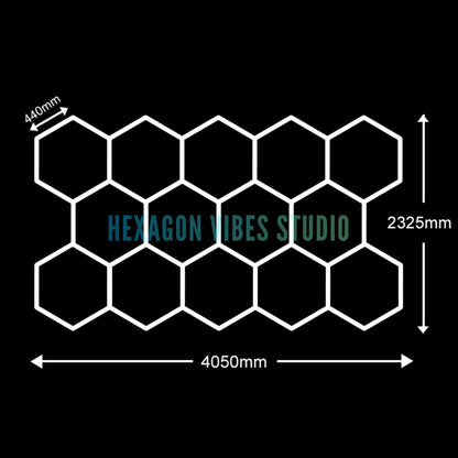 Garage Hexagon LED Light 50000H 6500K Ultra Bright for Home Gym Barbershop Car Detailing Bar Basement Workshop Ceiling Lighting