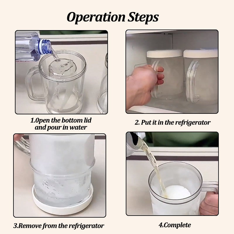 Canecas de Cerveja de Parede Dupla com Gel Congelante, Canecas de Uísque Transparentes com Alça para Bar e Copos de Bebida para Uso Externo
