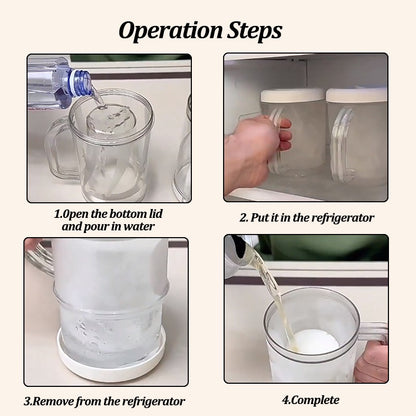 Canecas de Cerveja de Parede Dupla com Gel Congelante, Canecas de Uísque Transparentes com Alça para Bar e Copos de Bebida para Uso Externo
