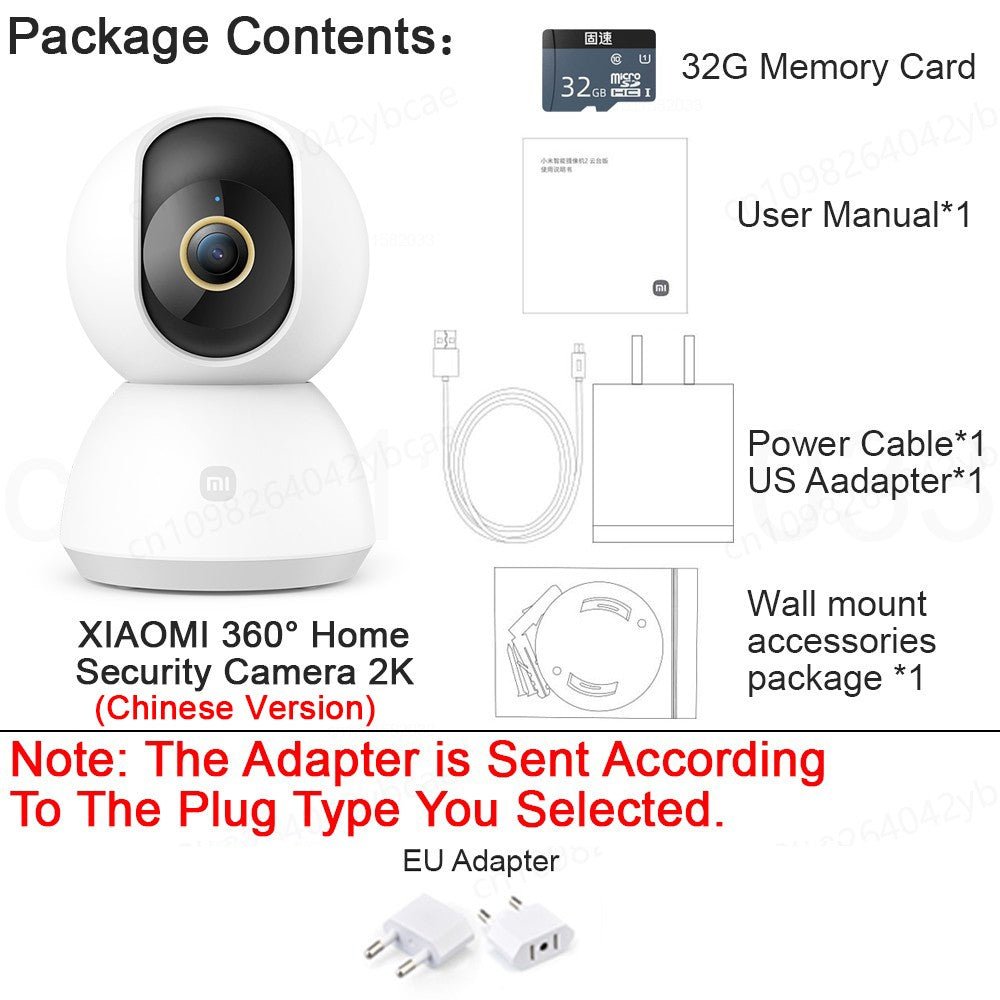 XIAOMI Home Security Intelligent Wifi Camera PTZ 2K,Color Night Vision,Two?Way Audio,AI Human Face Detection,Chinese Version