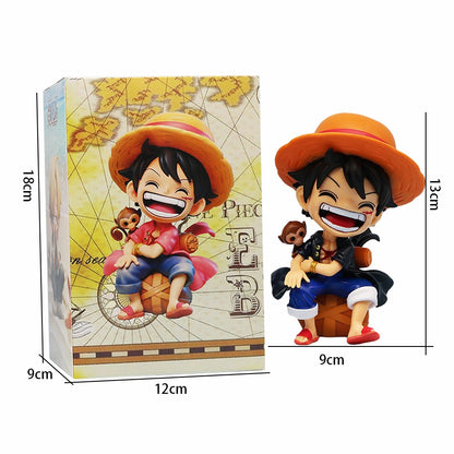 One Piece Portátil Luffy Zoro Portgas D. Ace Sentado Yamato Q Versão Jogo de Moda Desenho Animado Anime Carro Ornamento Presente