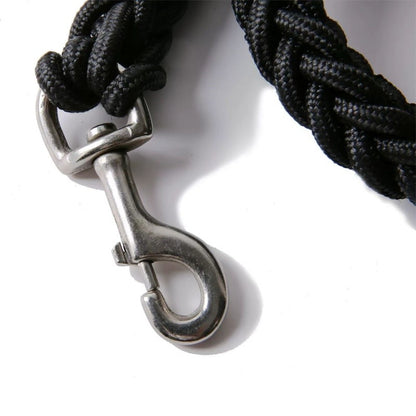 Large Dog Leash Nylon Braided Traction Rope Pet Walking Thick Hand Rope For Bulldog Rottweiler Hound Dogs Accessories
