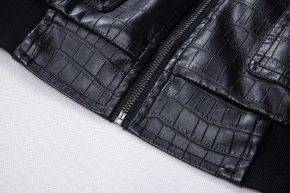 New Fashion Men's Spring Autumn Lapel Casual Pu Leather Loose Motorcycle Jacket