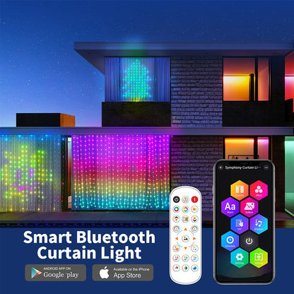 DC5V WS2812 Fairy Lights Curtain Led String RGBIC Led String Light Decor Dimmable Bluetooth APP Control for DIY Christmas Party
