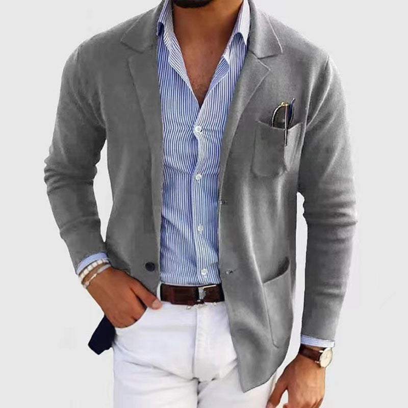 2025 New Men's Blazer Jackets Fashion Slim Fit Solid Single-breasted Suit Coats Business Casual Outerwear Wedding Suits for Men