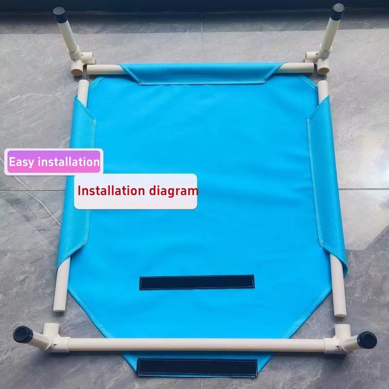 Cama de Acampamento para Animais de Estimação Cama Elevada para Cães Cama Dobrável para Acampamento de Filhotes Casa para Gatos Portátil Removível Lavável Camas para Filhotes Rede para Cães
