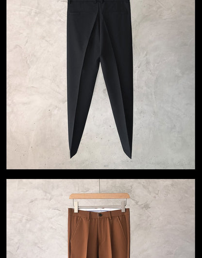 Slim Fit Trousers for Men Tressed Man Suits Pants Cheap Summer 2025 New in Dress Work Wear Elegant Suit Pants Clothes Z107