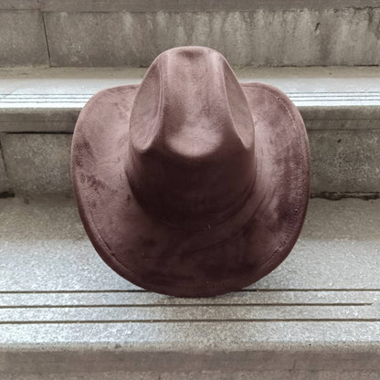 Suede Cowboy Hat Double Concave Top Classic Vintage Mens Womens Western Cowboy Hat ?????????? ?????