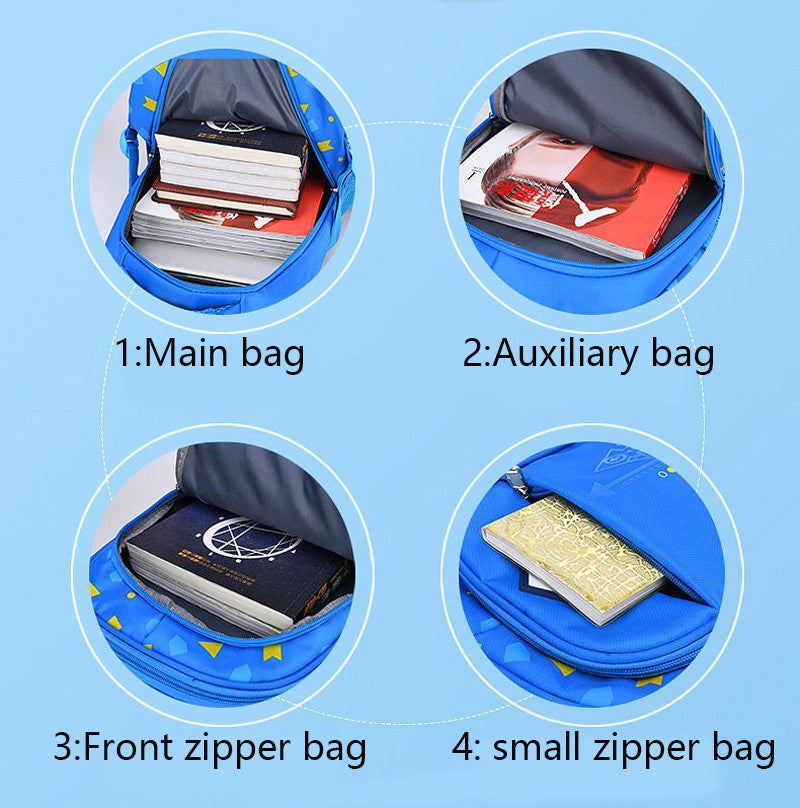 Bolsa de Ombro Infantil Padrão Geométrico Mochila Infantil para Escola Primária Mochila para Adolescentes Meninos Meninas Bolsa Escolar Impermeável Mochila