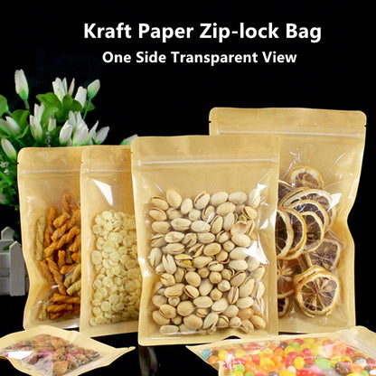 100pcs Silver Aluminum Foil Zip-lock Bags, Food Grade Aluminized Mylar Zipper Self Sealing Pouches for Cloth / Snacks Packaging