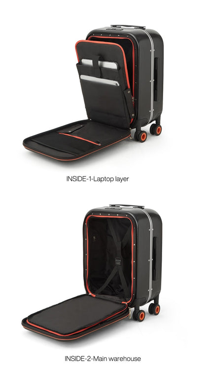 Mixi Patente Design Mala de Viagem com Estrutura de Alumínio Mala de Rodinhas de Bordo Bonita para Cabine 18 20 24 Polegadas M9260