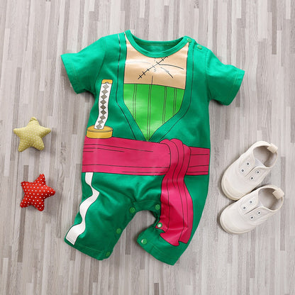 Anime Cosplay Dragon Ball Z Fantasia Infantil Bebê Menino Menina Macacão Criança Demon Slayer Roupa de Bebê Recém-nascido Macacão 0-18 Meses