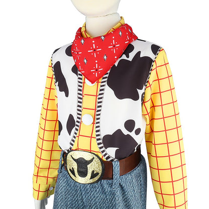 New Toy Cosplay Story Woody Costume Halloween Anime Movie Trish Sheriff Cowboy Cosplay Costume Cosplay Costume