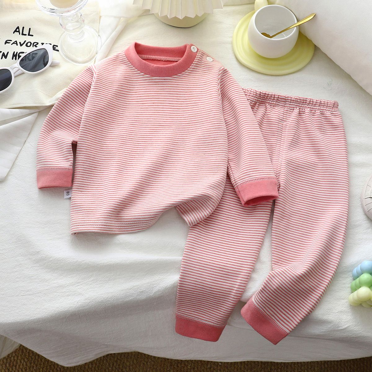 Retro Kids Thermal Underwear Set Wool Silk Dralon Winter Warm Pajamas Boys Girls Homewear Outfit
