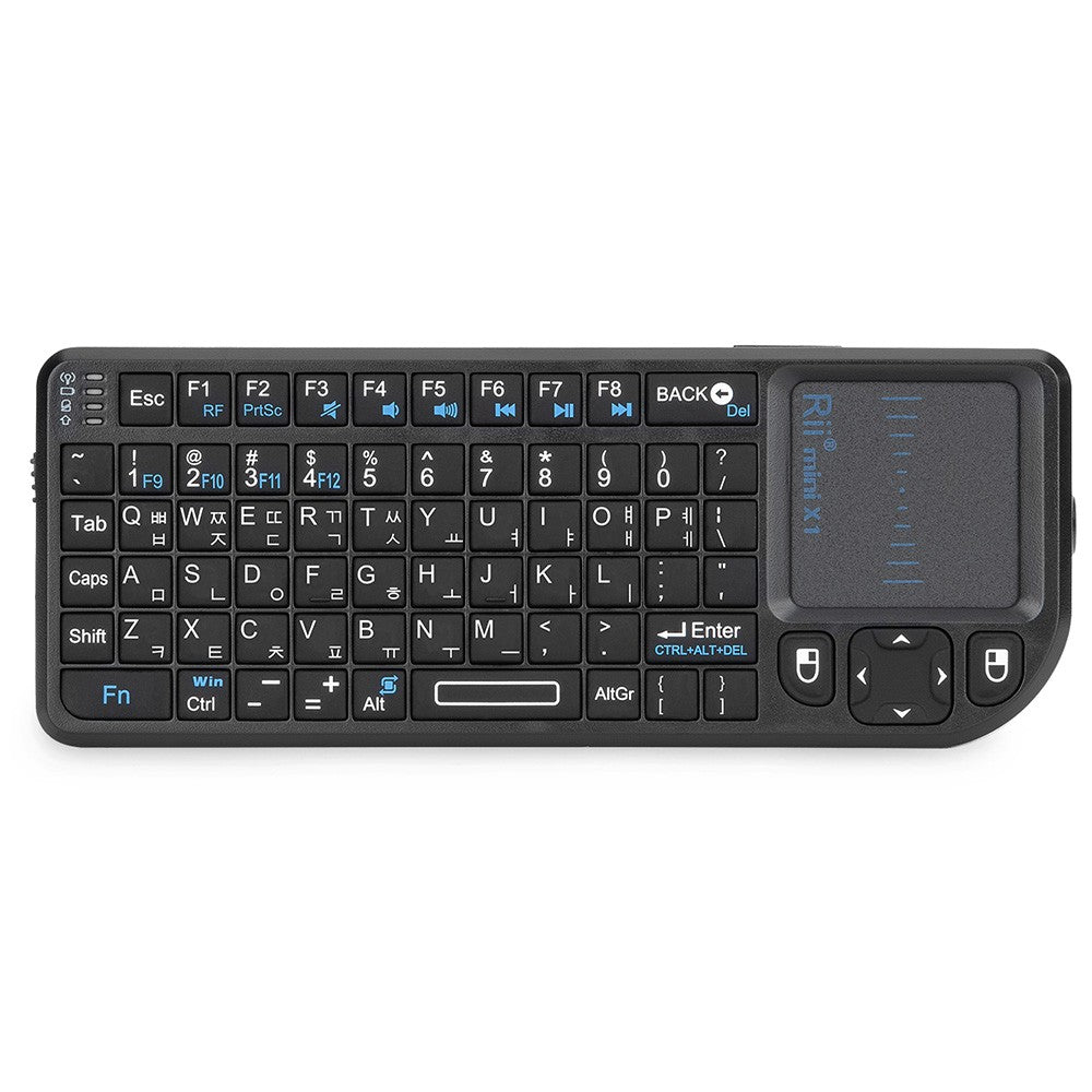 Original Rii X1 2.4GHz Mini Wireless Keyboard English/RU/ES/FR Keyboards with TouchPad for Android TV Box/PC/Laptop