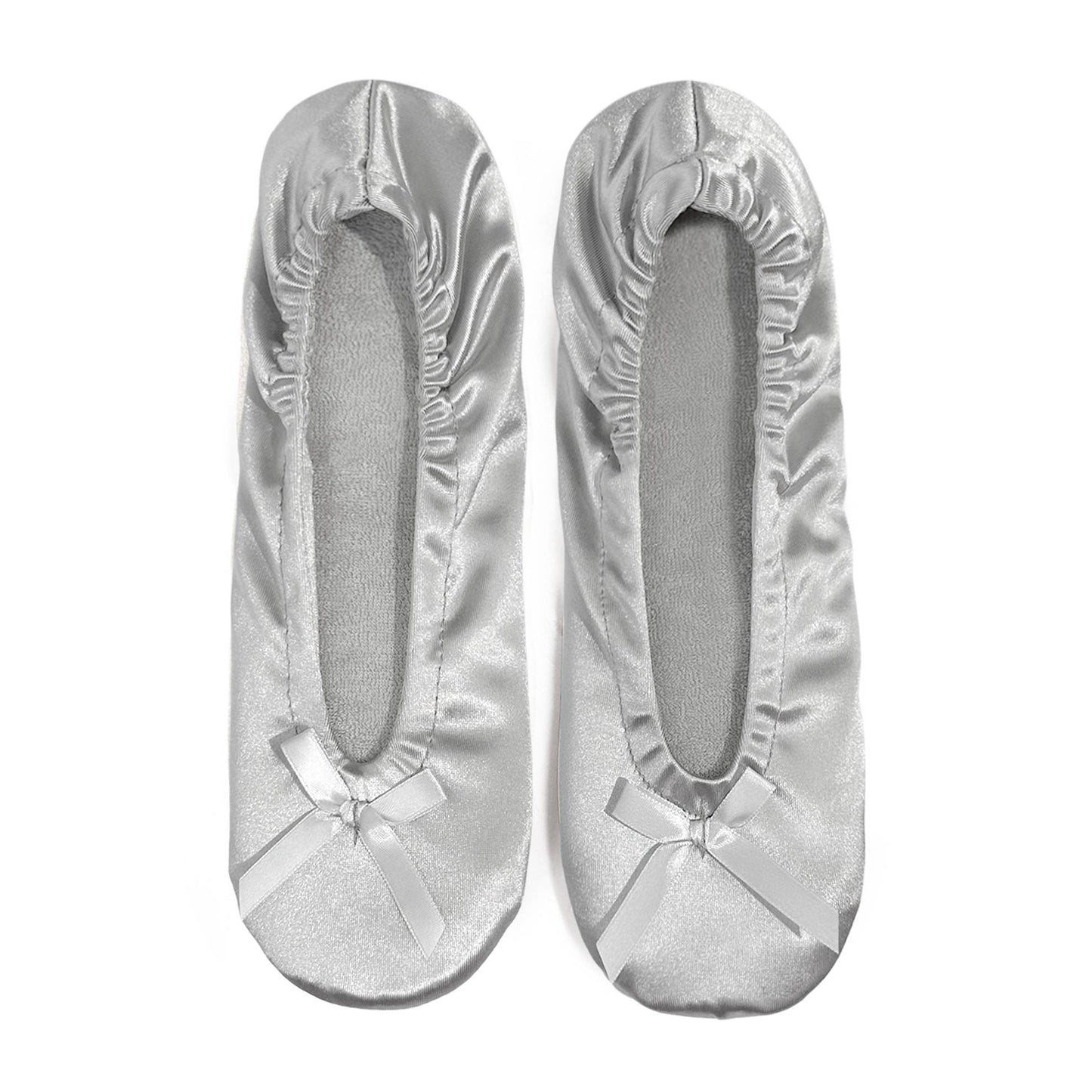 Women's Elegant Ballerina Flats, Lightweight Cozy Indoor Home House Ballet Flats, With Soft Foam Shoe-Insole & Bowknot Decor