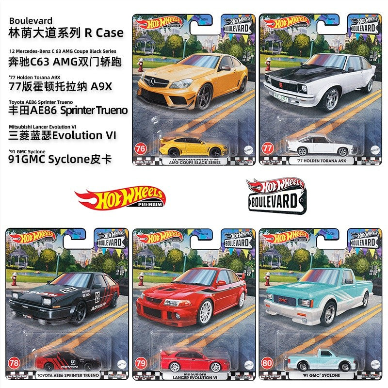Hot Wheels Boulevard 1:64 2025 Mix GJT68 Miniatura de Liga Fundida Corpo Chassi Modelos Colecionáveis Premium Carros Coleção Presente