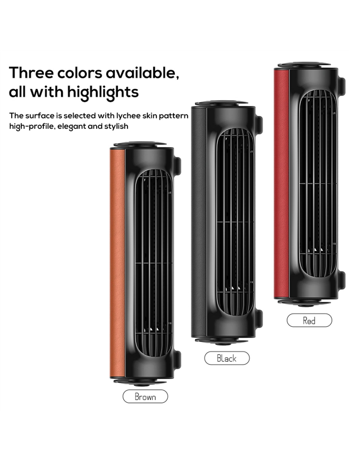 Vissko Portable Car Seat Fan for Front Rear Seat Passenge USB Powered Headrest Cooling Air Fan Adjustable Strap Car Interior Fan