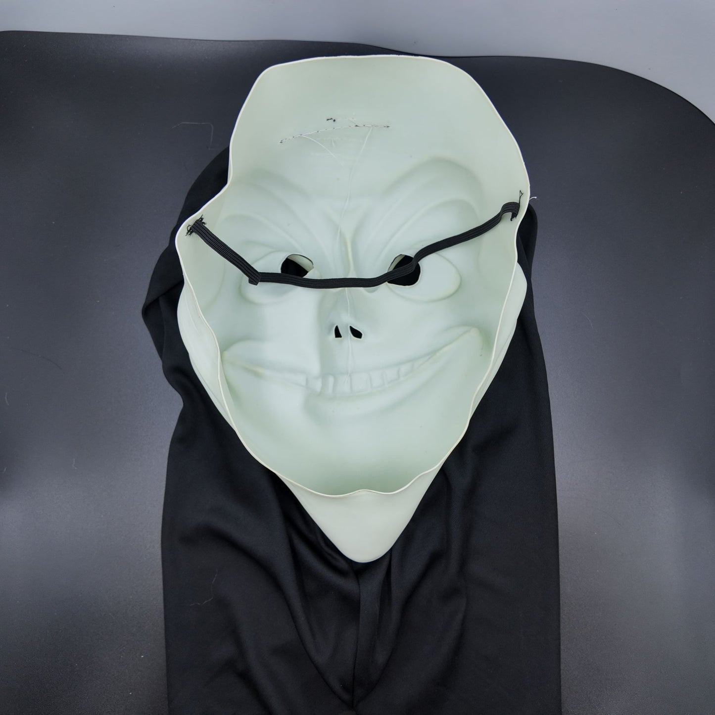Ghost Face Mask with Hood Halloween Costume Scary Movie Funny Killer Cosplay Prop for Adults Horror Party