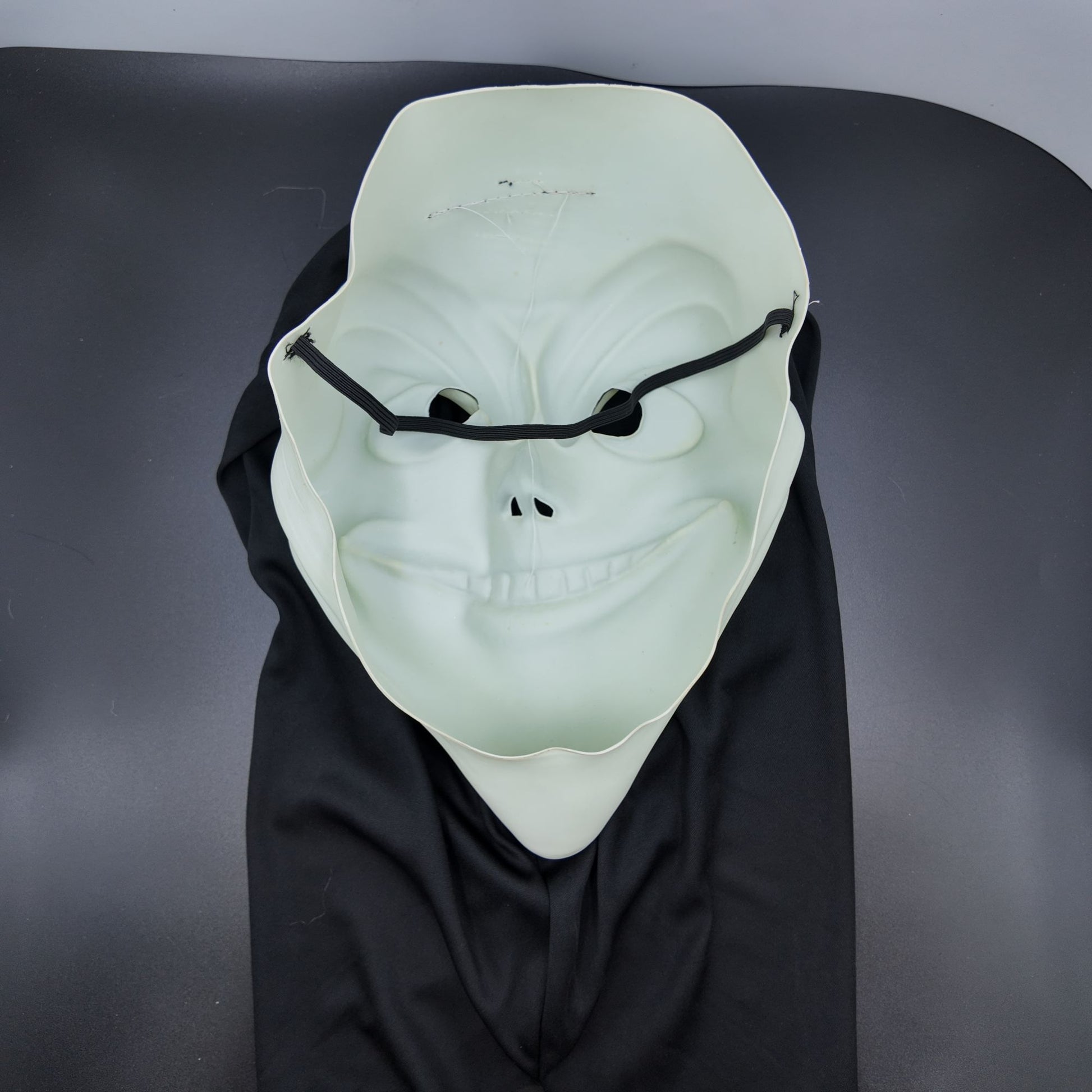 Ghost Face Mask with Hood Halloween Costume Scary Movie Funny Killer Cosplay Prop for Adults Horror Party