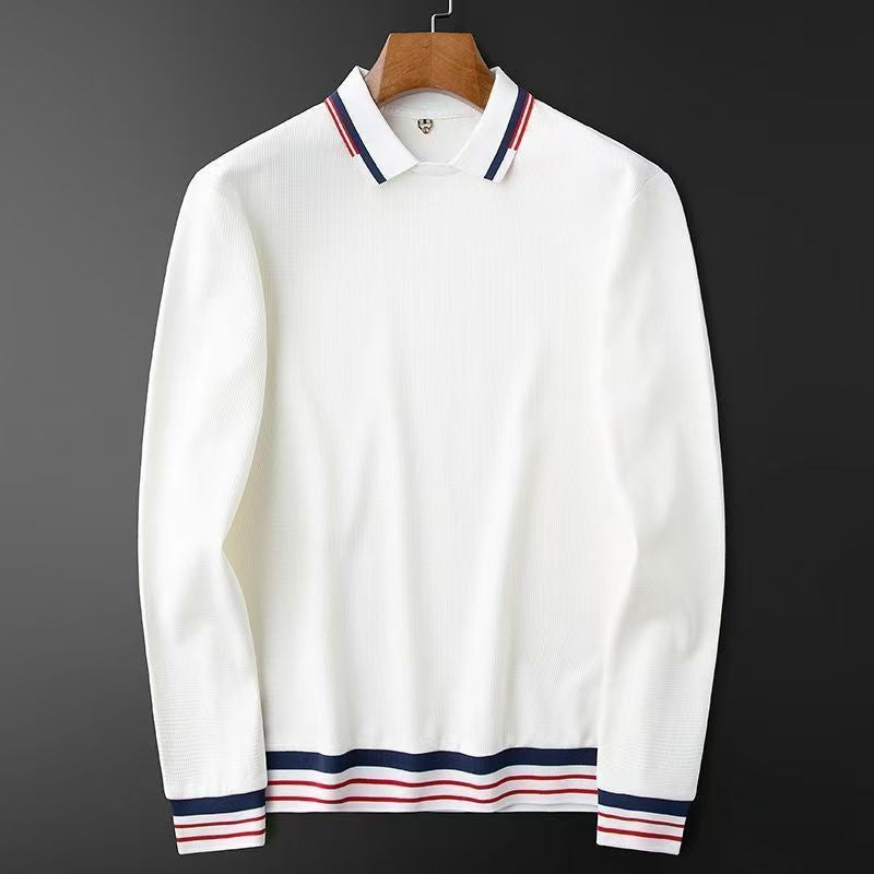 Spring Autumn Men Polos New Polo Shirt Men High Quality Men's long-sleeved Top Business Casual Polo-shirt for Men